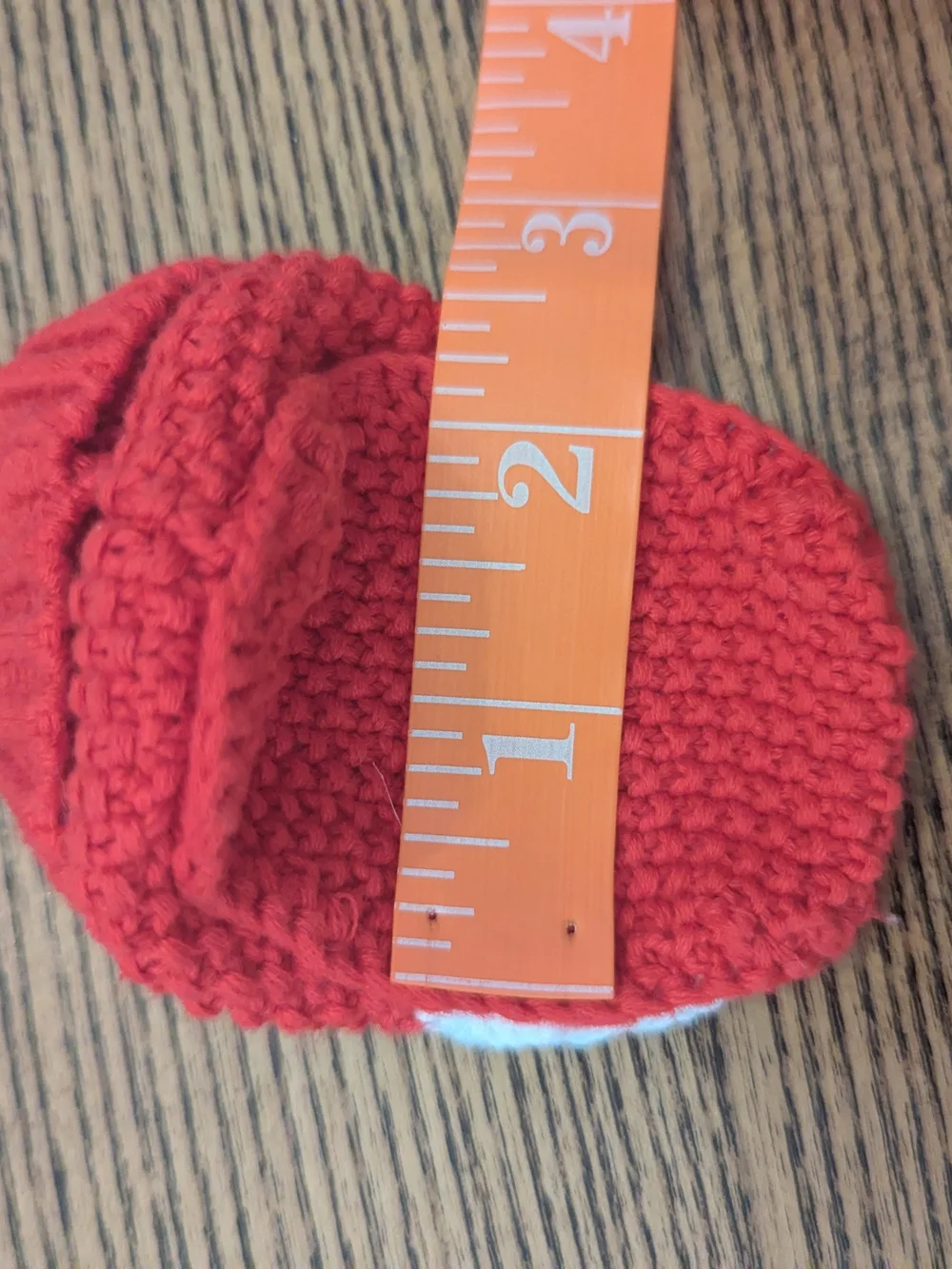 EUC Carters Newborn Baby Santa Face Red Christmas Knitted Cable Bootie Slipper